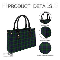 Scottish Black Watch Tartan Leather Bag for Women Scottish Plaid Tartan Plaid - ScotsTee - scotstee.com