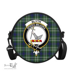 Scottish Blyth Tartan Round Crossbody Bags - Round Purse with Family Crest Scottish Plaid Tartan Plaid - ScotsTee - scotstee.com