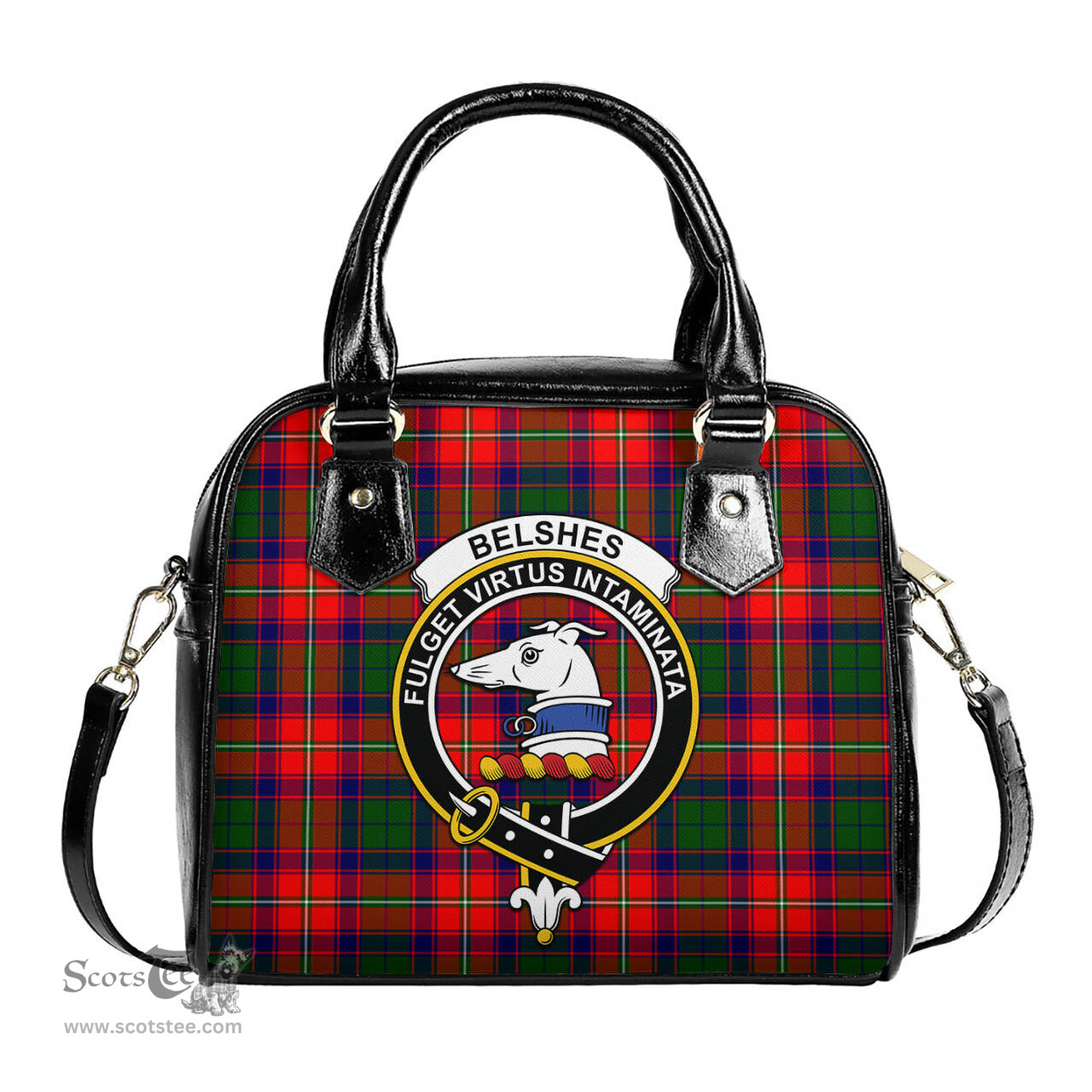 Scottish Belshes Tartan Shoulder Handbags with Family Crest Scottish Plaid Tartan Plaid - ScotsTee - scotstee.com