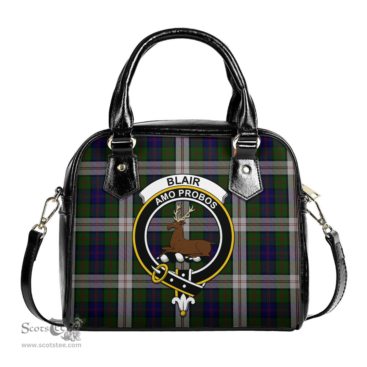 Scottish Blair Dress Tartan Shoulder Handbags with Family Crest Scottish Plaid Tartan Plaid - ScotsTee - scotstee.com