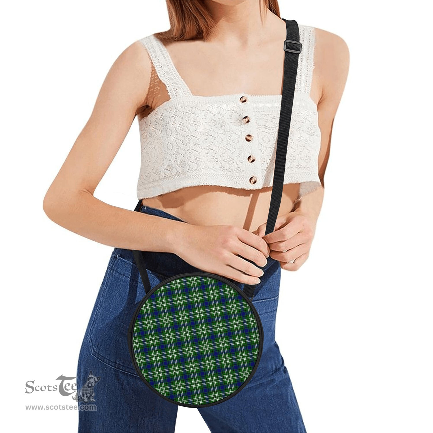 Scottish Blackadder Tartan Round Crossbody Bags - Round Purse Scottish Plaid Tartan Plaid - ScotsTee - scotstee.com