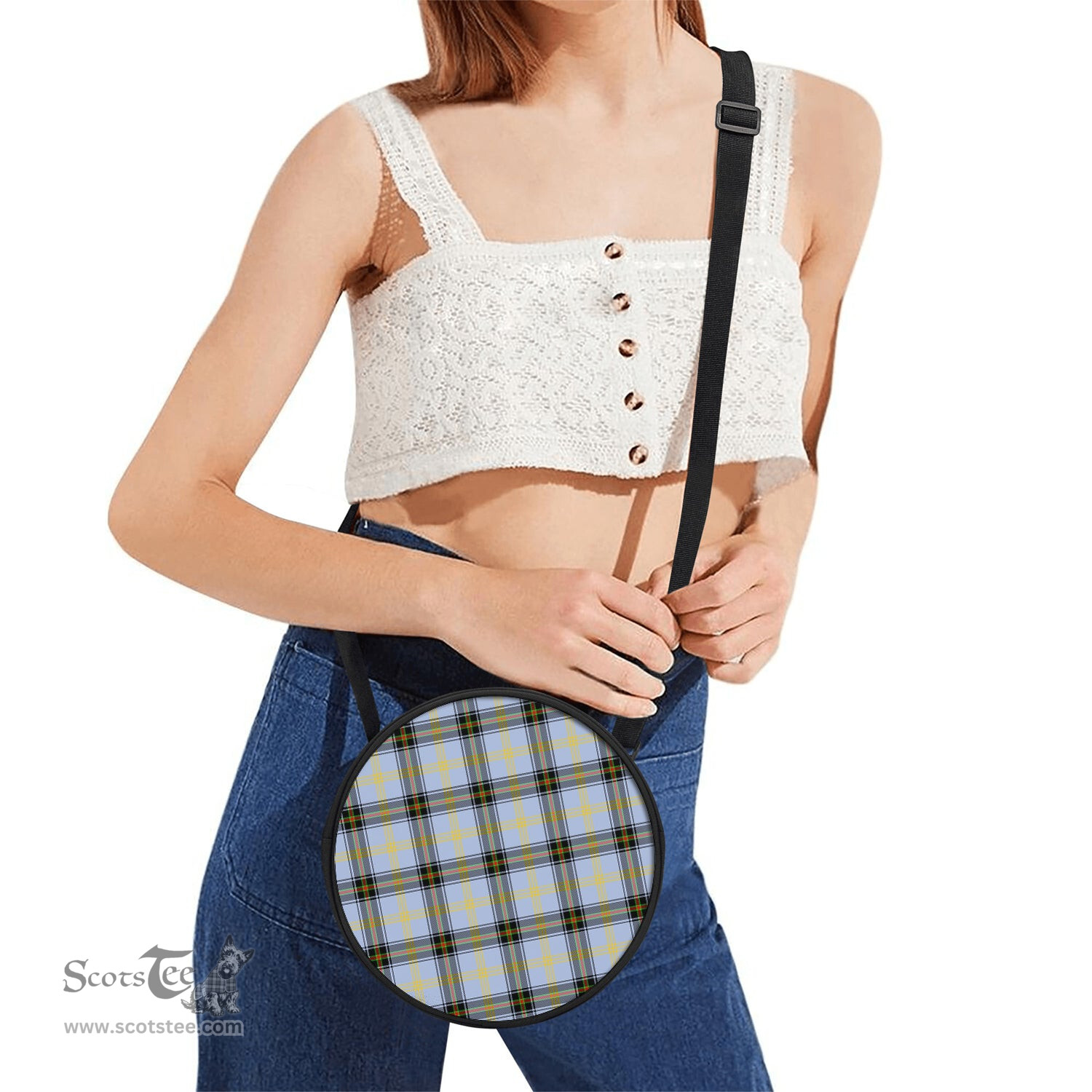 Scottish Bell Tartan Round Crossbody Bags - Round Purse Scottish Plaid Tartan Plaid - ScotsTee - scotstee.com