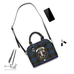 Scottish Brodie Hunting Modern Tartan Shoulder Handbags with Family Crest Scottish Plaid Tartan Plaid - ScotsTee - scotstee.com