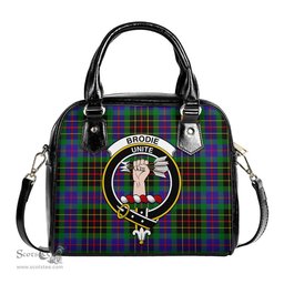 Scottish Brodie Hunting Modern Tartan Shoulder Handbags with Family Crest Scottish Plaid Tartan Plaid - ScotsTee - scotstee.com