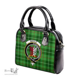 Scottish Boyle Tartan Shoulder Handbags with Family Crest Scottish Plaid Tartan Plaid - ScotsTee - scotstee.com