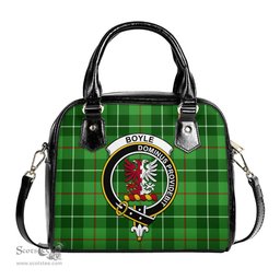Scottish Boyle Tartan Shoulder Handbags with Family Crest Scottish Plaid Tartan Plaid - ScotsTee - scotstee.com