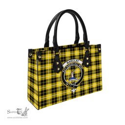 Scottish Barclay Dress Modern Tartan Leather Bag for Women with Family Crest Scottish Plaid Tartan Plaid - ScotsTee - scotstee.com