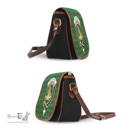 Scottish Beveridge Tartan Saddle Crossbody Bag with Family Crest Scottish Plaid Tartan Plaid - ScotsTee - scotstee.com