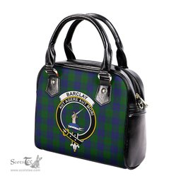 Scottish Barclay Tartan Shoulder Handbags with Family Crest Scottish Plaid Tartan Plaid - ScotsTee - scotstee.com