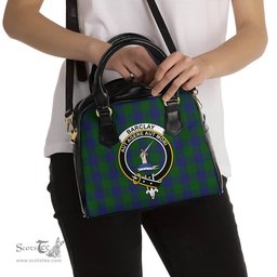 Scottish Barclay Tartan Shoulder Handbags with Family Crest Scottish Plaid Tartan Plaid - ScotsTee - scotstee.com