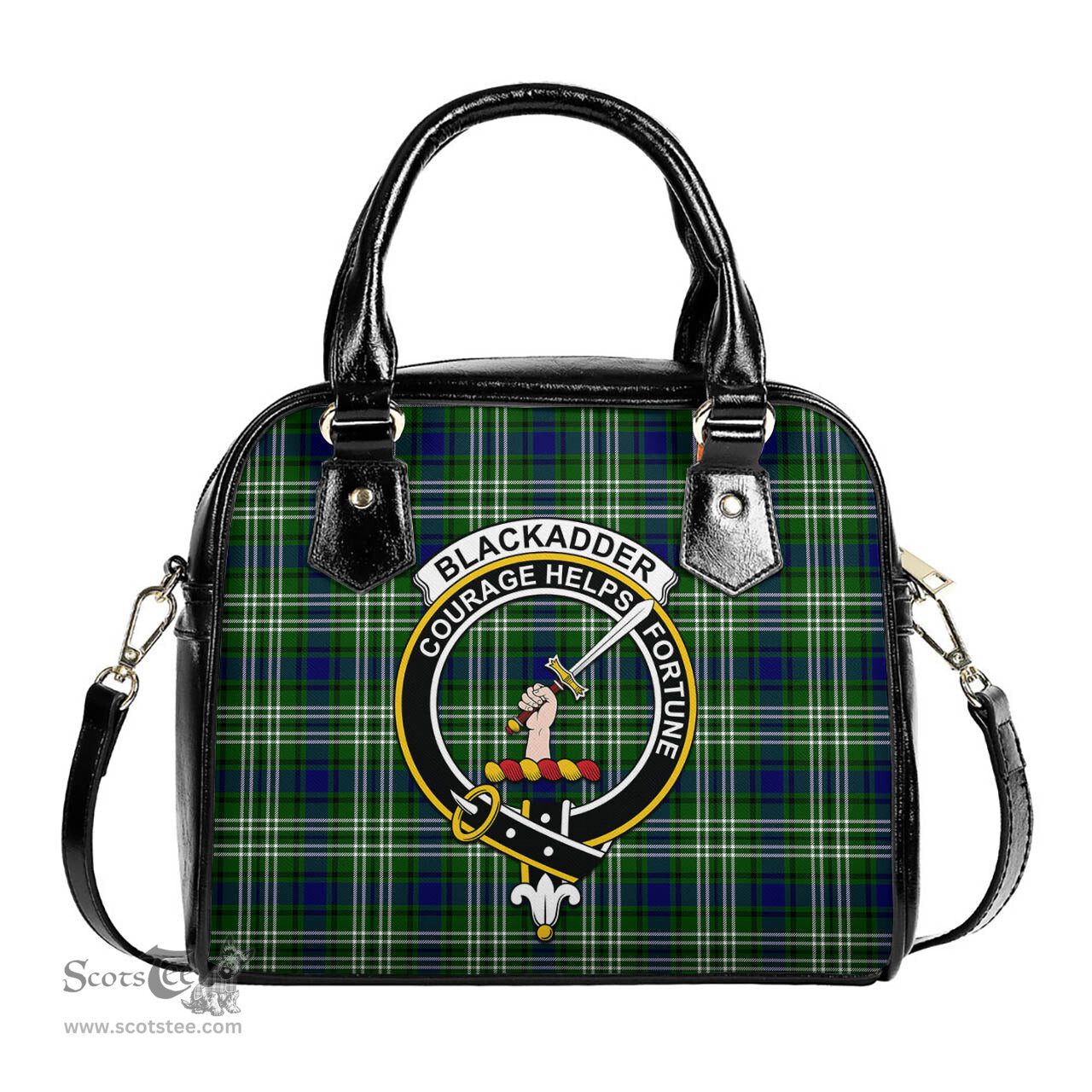 Scottish Blackadder Tartan Shoulder Handbags with Family Crest Scottish Plaid Tartan Plaid - ScotsTee - scotstee.com