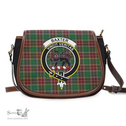 Scottish Baxter Tartan Saddle Crossbody Bag with Family Crest Scottish Plaid Tartan Plaid - ScotsTee - scotstee.com
