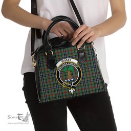 Scottish Bisset Tartan Shoulder Handbags with Family Crest Scottish Plaid Tartan Plaid - ScotsTee - scotstee.com