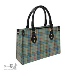 Scottish Balfour Blue Tartan Leather Bag for Women Scottish Plaid Tartan Plaid - ScotsTee - scotstee.com