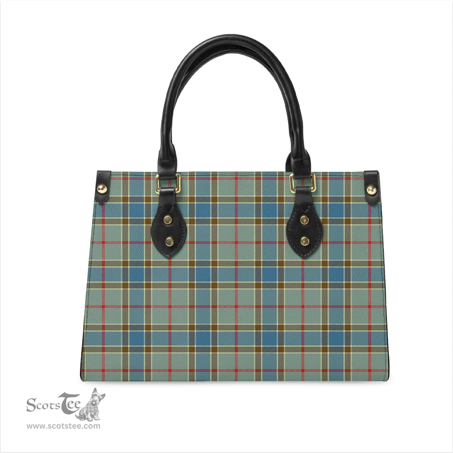 Scottish Balfour Blue Tartan Leather Bag for Women Scottish Plaid Tartan Plaid - ScotsTee - scotstee.com