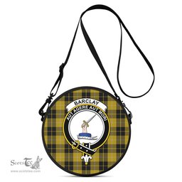 Scottish Barclay Dress Tartan Round Crossbody Bags - Round Purse with Family Crest Scottish Plaid Tartan Plaid - ScotsTee - scotstee.com