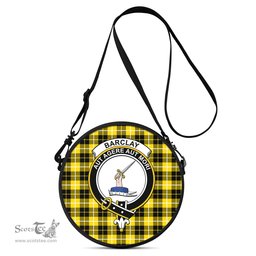 Scottish Barclay Dress Modern Tartan Round Crossbody Bags - Round Purse with Family Crest Scottish Plaid Tartan Plaid - ScotsTee - scotstee.com