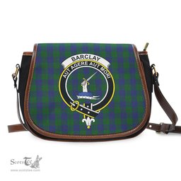 Scottish Barclay Tartan Saddle Crossbody Bag with Family Crest Scottish Plaid Tartan Plaid - ScotsTee - scotstee.com