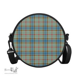 Scottish Balfour Blue Tartan Round Crossbody Bags - Round Purse Scottish Plaid Tartan Plaid - ScotsTee - scotstee.com