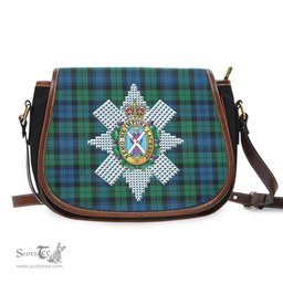 Scottish Black Watch Ancient Tartan Saddle Crossbody Bag with Family Crest Scottish Plaid Tartan Plaid - ScotsTee - scotstee.com