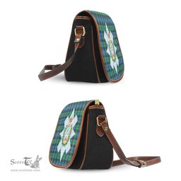 Scottish Black Watch Ancient Tartan Saddle Crossbody Bag with Family Crest Scottish Plaid Tartan Plaid - ScotsTee - scotstee.com