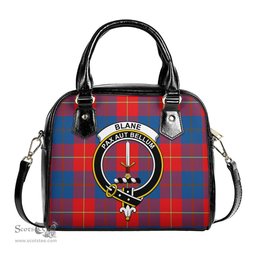 Scottish Blane Tartan Shoulder Handbags with Family Crest Scottish Plaid Tartan Plaid - ScotsTee - scotstee.com