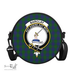 Scottish Barclay Tartan Round Crossbody Bags - Round Purse with Family Crest Scottish Plaid Tartan Plaid - ScotsTee - scotstee.com
