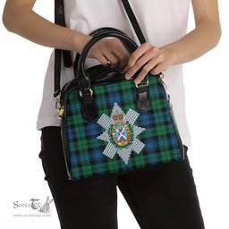 Scottish Black Watch Ancient Tartan Shoulder Handbags with Family Crest Scottish Plaid Tartan Plaid - ScotsTee - scotstee.com