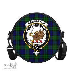 Scottish Bannatyne Tartan Round Crossbody Bags - Round Purse with Family Crest Scottish Plaid Tartan Plaid - ScotsTee - scotstee.com