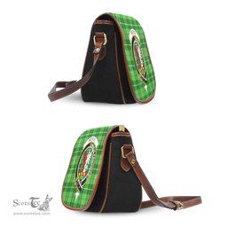 Scottish Boyle Tartan Saddle Crossbody Bag with Family Crest Scottish Plaid Tartan Plaid - ScotsTee - scotstee.com