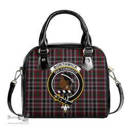 Scottish Borthwick Tartan Shoulder Handbags with Family Crest Scottish Plaid Tartan Plaid - ScotsTee - scotstee.com