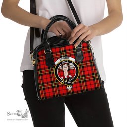 Scottish Brodie Modern Tartan Shoulder Handbags with Family Crest Scottish Plaid Tartan Plaid - ScotsTee - scotstee.com