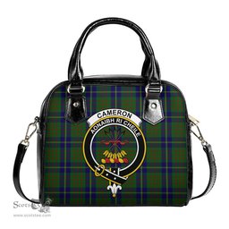 Scottish Cameron of Lochiel Hunting Tartan Shoulder Handbags with Family Crest Scottish Plaid Tartan Plaid - ScotsTee - scotstee.com