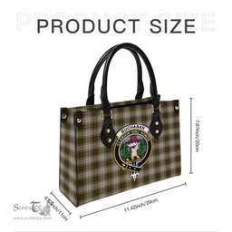 Scottish Buchanan Dress Tartan Leather Bag for Women with Family Crest Scottish Plaid Tartan Plaid - ScotsTee - scotstee.com