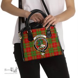 Scottish Burnett Ancient Tartan Shoulder Handbags with Family Crest Scottish Plaid Tartan Plaid - ScotsTee - scotstee.com