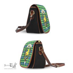 Scottish Campbell of Breadalbane Ancient Tartan Saddle Crossbody Bag with Family Crest Scottish Plaid Tartan Plaid - ScotsTee - scotstee.com