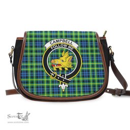 Scottish Campbell of Breadalbane Ancient Tartan Saddle Crossbody Bag with Family Crest Scottish Plaid Tartan Plaid - ScotsTee - scotstee.com