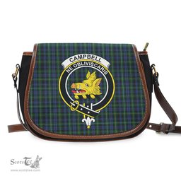 Scottish Campbell of Argyll #01 Tartan Saddle Crossbody Bag with Family Crest Scottish Plaid Tartan Plaid - ScotsTee - scotstee.com