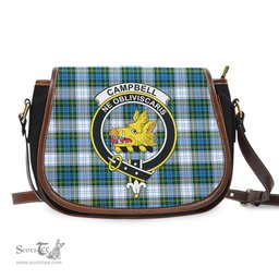 Scottish Campbell Dress Tartan Saddle Crossbody Bag with Family Crest Scottish Plaid Tartan Plaid - ScotsTee - scotstee.com