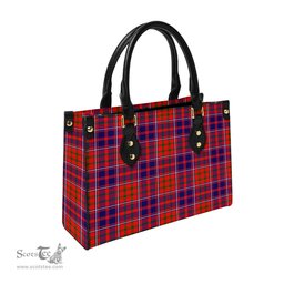 Scottish Cameron of Lochiel Modern Tartan Leather Bag for Women Scottish Plaid Tartan Plaid - ScotsTee - scotstee.com