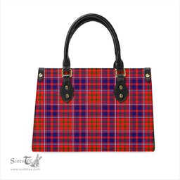 Scottish Cameron of Lochiel Modern Tartan Leather Bag for Women Scottish Plaid Tartan Plaid - ScotsTee - scotstee.com