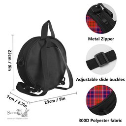 Scottish Cameron of Lochiel Modern Tartan Round Crossbody Bags - Round Purse with Family Crest Scottish Plaid Tartan Plaid - ScotsTee - scotstee.com