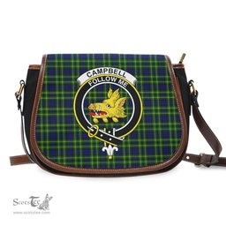 Scottish Campbell of Breadalbane Modern Tartan Saddle Crossbody Bag with Family Crest Scottish Plaid Tartan Plaid - ScotsTee - scotstee.com