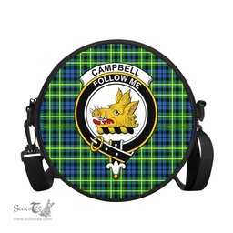 Scottish Campbell of Breadalbane Ancient Tartan Round Crossbody Bags - Round Purse with Family Crest Scottish Plaid Tartan Plaid - ScotsTee - scotstee.com
