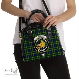 Scottish Campbell of Breadalbane Modern Tartan Shoulder Handbags with Family Crest Scottish Plaid Tartan Plaid - ScotsTee - scotstee.com