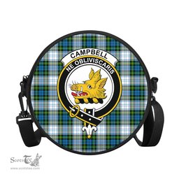 Scottish Campbell Dress Tartan Round Crossbody Bags - Round Purse with Family Crest Scottish Plaid Tartan Plaid - ScotsTee - scotstee.com