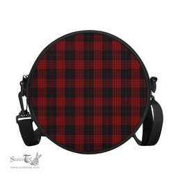 Scottish Cameron Black and Red Tartan Round Crossbody Bags - Round Purse Scottish Plaid Tartan Plaid - ScotsTee - scotstee.com