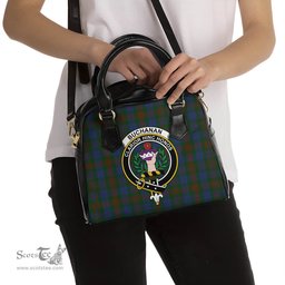 Scottish Buchanan Hunting Tartan Shoulder Handbags with Family Crest Scottish Plaid Tartan Plaid - ScotsTee - scotstee.com