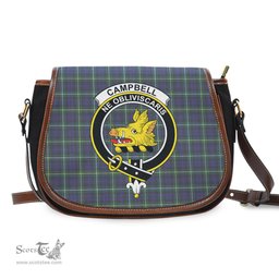 Scottish Campbell Argyll Modern Tartan Saddle Crossbody Bag with Family Crest Scottish Plaid Tartan Plaid - ScotsTee - scotstee.com