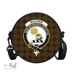 Scottish Buchan Modern Tartan Round Crossbody Bags - Round Purse with Family Crest Scottish Plaid Tartan Plaid - ScotsTee - scotstee.com
